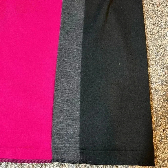 9&co pink BLACK GRAT COLOR BLOCK DRESS MIDI LENGTH SHORT SLEEVE SIZE 6 - Picture 8 of 8